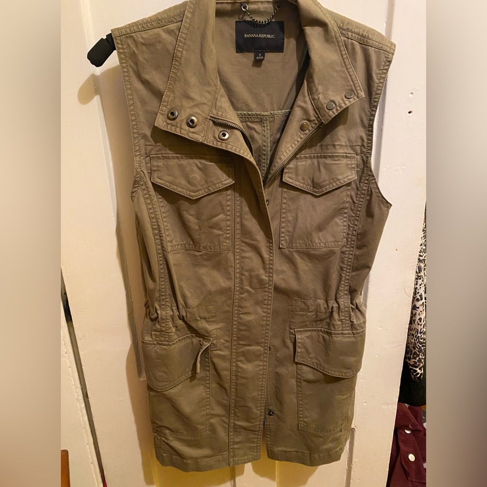 Banana Republic Olive Green utility vest